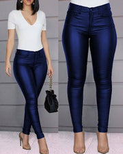 Pure Color Casual Sexy Feet Pants Women Trousers