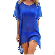 Women Blouses Loose Chiffon Dress Summer Beach Tunic Cover-